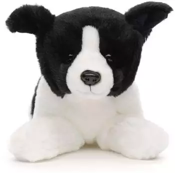 UNI-TOYS Eco-Line Border Collie, liegend 30 cm (L&auml;nge) - Pl&uuml;sch-Hund
