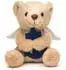 UNI-TOYS Schutzengel-Teddybär mit blauem Anker Plushie 13 cm (Höhe)