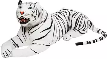 Brubaker Plüschtier Tiger weiß, liegend, 130cm