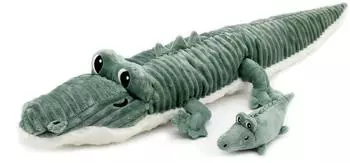 Déglingos Kroketou Krokodil Mama & Baby Plüschtier, grün, 57cm (76220)