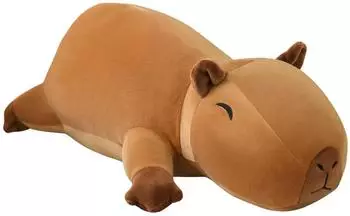 LuxusKollektion Capybara Plüschtier Kissen, beschwert, 35cm