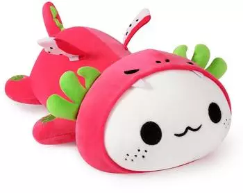 Gerster Axolotl Pl&uuml;schtier Kawaii Drachenfrucht, rot, 33cm
