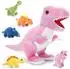 LuxusKollektion Dino Kuscheltier XXL Set 50cm, rosa, mit 5 Babys (6-teilig)