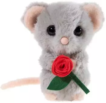 Heunec Maus mit Rose, Pl&uuml;schtier, 15 cm (329072)