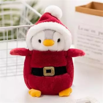 LuxusKollektion Pinguin Pl&uuml;schtier Weihnachtsmann 20cm