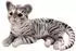 LuxusKollektion Katze Kuscheltier lebensecht, schwarze Streifen, Kurzplüsch 36cm