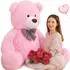 LuxusKollektion Riesen Teddybär 140cm, rosa, XXL Kuscheltier