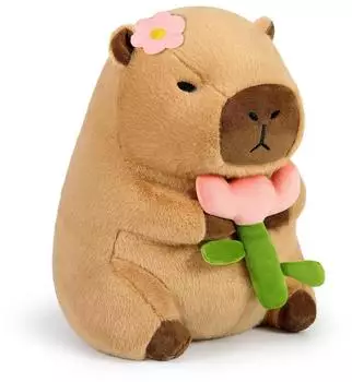 Gerster Capybara Kuscheltier Blume, 35cm