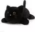 LuxusKollektion Gewichtetes Katzen-Kuscheltier, schwarz, 25cm