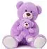 LuxusKollektion Teddybär XXL 100cm mit Kleinbär, lila, 2er Set