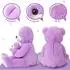 LuxusKollektion Teddybär XXL 100cm mit Kleinbär, lila, 2er Set