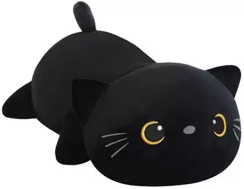 LuxusKollektion Beschwerte Plüschkatze zur Angstlinderung, schwarz, 60cm