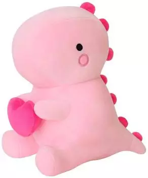 LuxusKollektion Plüschdinosaurier mit Herz, rosa, 50cm