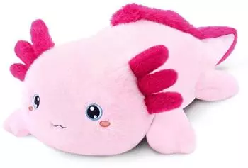 Gerster Axolotl Kuscheltier mit Gewicht, rosa, 25cm