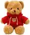 LuxusKollektion Teddybär mit Kapuze, rot, 50cm
