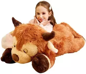 LuxusKollektion Hochlandkuh Kuscheltier, braun, 85cm
