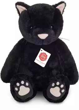 Teddy Hermann 93998 - Schlenkerkatze Tilly schwarz, Katze, Plüsch, 35 cm