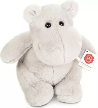 Teddy Hermann 94011 - Nilpferd Lilo, wei&szlig;, Pl&uuml;sch, 21 cm