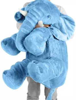 LuxusKollektion Elefant Kuscheltier XXL, 60cm, blau
