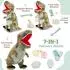 LuxusKollektion Riesen Dino Kuscheltier XXL mit 3 Babys im Bauch, dunkelgrün, 60cm