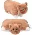 Brubaker Kuscheltier-Kissen Katze 2-in-1 Plüschtier, 40x30cm, braun (Kissen_22601_Katze_Bra)