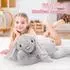 LuxusKollektion Riesen Hase Kuscheltier XXL, grau, 80cm