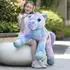 LuxusKollektion Einhorn Kuscheltier XXL 110cm, bunt-blau