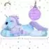 LuxusKollektion Einhorn Kuscheltier XXL 110cm, bunt-blau
