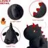 LuxusKollektion Dinosaurier Kuscheltier Kissen kawaii, schwarz, 45cm