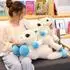 Gerster Einhorn Kuscheltier Plüsch, weiß/blau, 40cm
