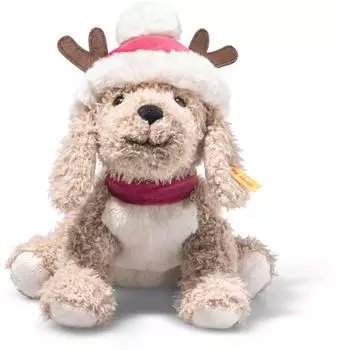 Steiff Rudy Christmas Hund Kuscheltier, beige, 27cm (067686)