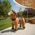 AIYAPLAY Spielpferd zum Reiten mit Sattel Rollen, 75 cm