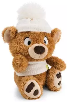 NICI Kuscheltier B&auml;r Capiccino mit Bommelm&uuml;tze und Pullover 50 cm