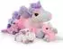 Gerster Einhorn Kuscheltier XXL 50cm, 3 Babys, leuchtet im Dunkeln, lila-rosa