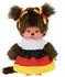 Sekiguchi Monchhichi Mädchen im Deutschland-Kleid, 20cm, zwei Zöpfchen
