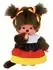 Sekiguchi Monchhichi Mädchen im Deutschland-Kleid, 20cm, zwei Zöpfchen