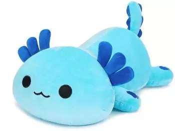 LuxusKollektion Axolotl Kuscheltier Kissen blau, 33cm