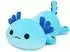 LuxusKollektion Axolotl Kuscheltier Kissen blau, 33cm