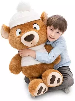 NICI Bär Capiccino mit Bommelmütze, schlenkerndes Plüschtier 70cm (63247)