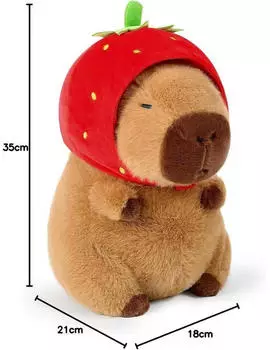 Gerster Capybara Plüschtier Erdbeere 35cm