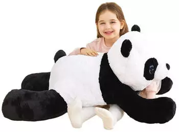 Gerster Panda Kuscheltier XXL, schwarz/weiß, 78cm