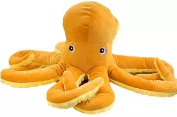 Gerster Oktopus Kuscheltier, Pl&uuml;sch, orange, 60cm