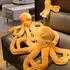 Gerster Oktopus Kuscheltier, Plüsch, orange, 60cm