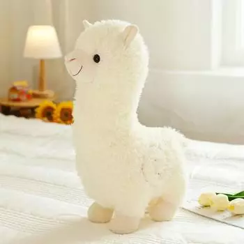 LuxusKollektion Alpaka Kuscheltier wei&szlig;, 35cm