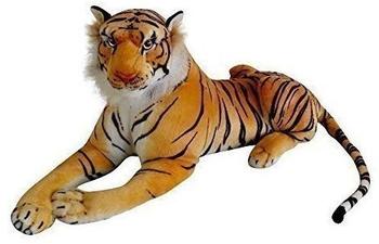 TE-Trend Tiger Wildtier Steppe sitzend Plüsch Kuscheltier 80 cm Länge