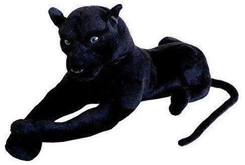 TE-Trend Panther schwarz sitzend Wildtier Steppe Plüsch Kuscheltier 80 cm Länge