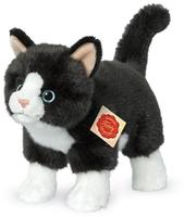 Teddy Hermann Kuscheltier "Katze 20 cm, schwarz/wei&szlig;" zum Teil aus recyceltem
