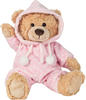 Teddy HERMANN 913863, Teddy HERMANN Schlafanzugbär rosa 30 cm rosa/pink