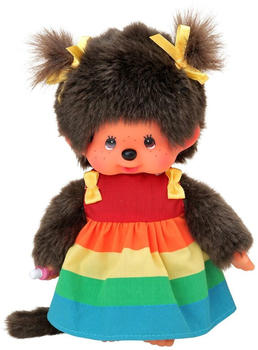 Sekiguchi Monchhichi Regenbogen Mädchen mit Kleid 20 cm