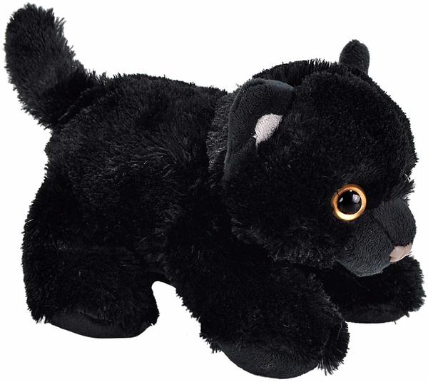 Wild Republic Hug'ems Cat Cuddly Toy 18cm Black